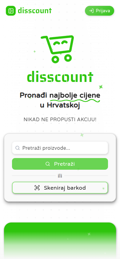 Disscount aplikacija na mobitelu
