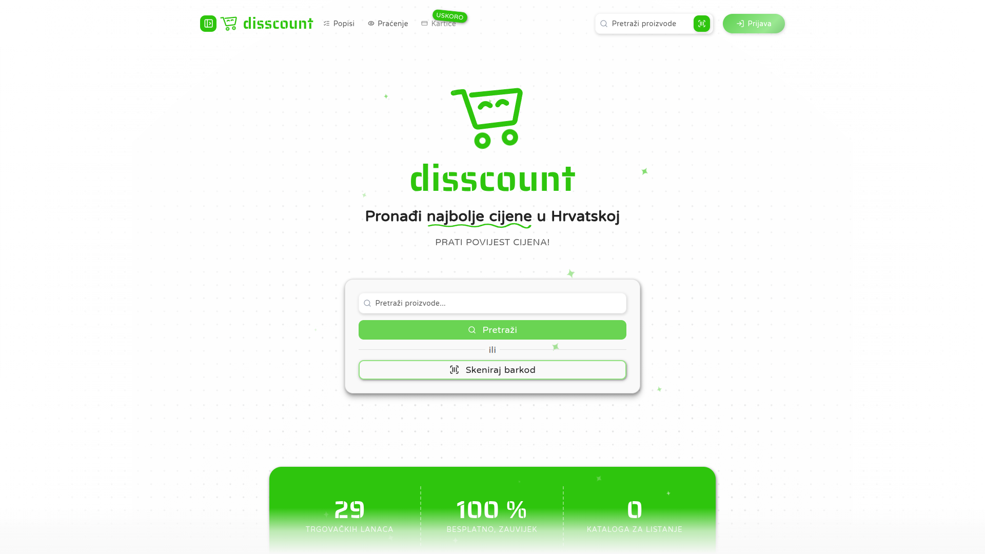Disscount aplikacija na računalu